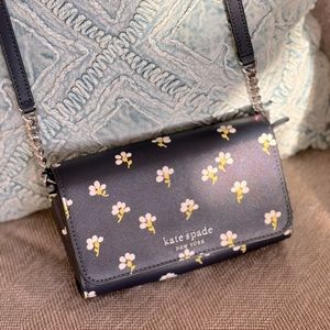 Kate Spade - small bag in navy blue and white flowers